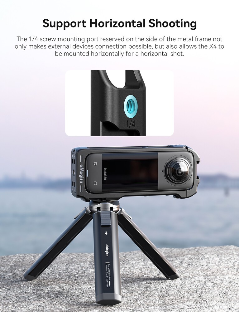 For Insta360 X4 Camera Quick Release Rabbit Cage Protection Frame Accessories