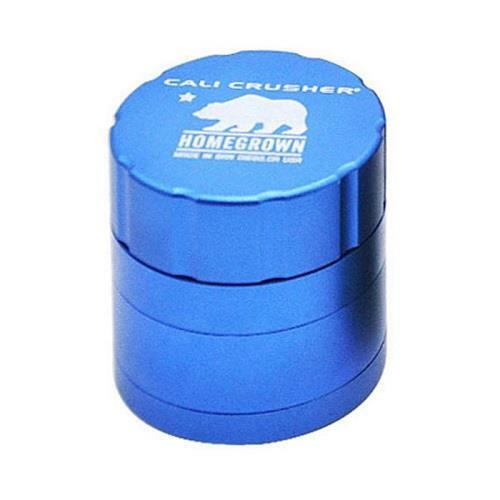Cali Crusher Homegrown 4 Piece BLUE Herb Grinder Standard Size 2.35" AUTHENTIC