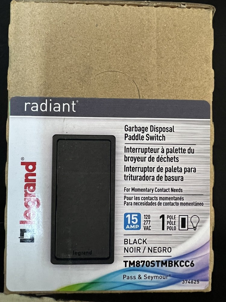 garbage disposal switch or momentary contact switch