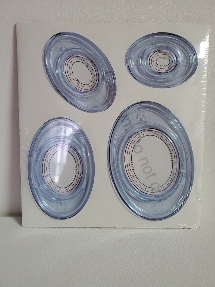 Creative Memories Custom Cutting System 4 Oval Patterns & Sizing Template NIP