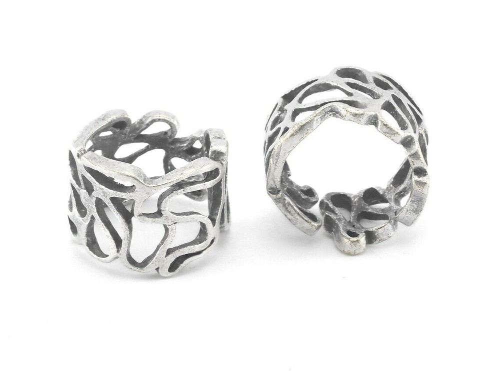 Freeline Ring Adjustable Antique silver plated brass (7-9US inner size) 4246