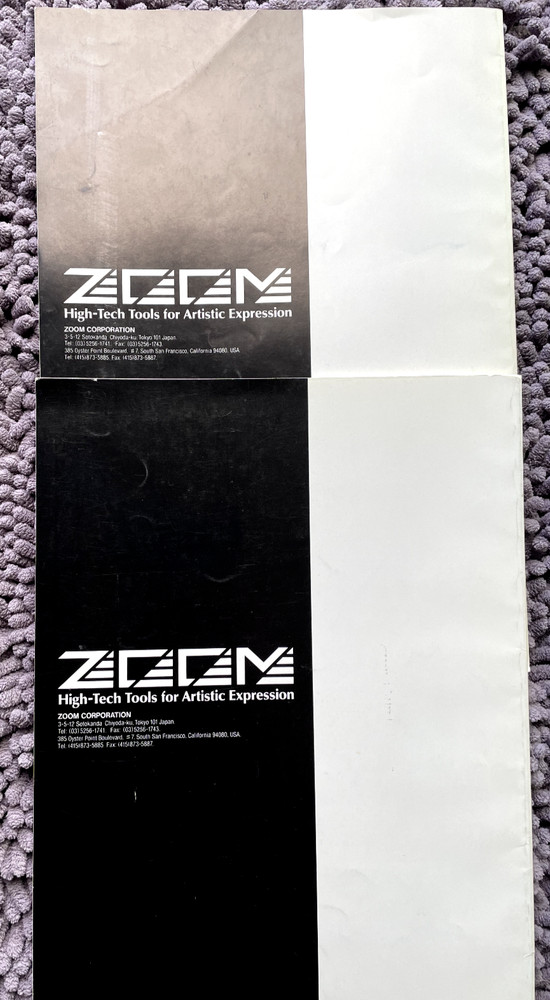 Zoom 9200 Advanced Reverberation Processor - ORGINAL MANUALS & PROGRAM LIST