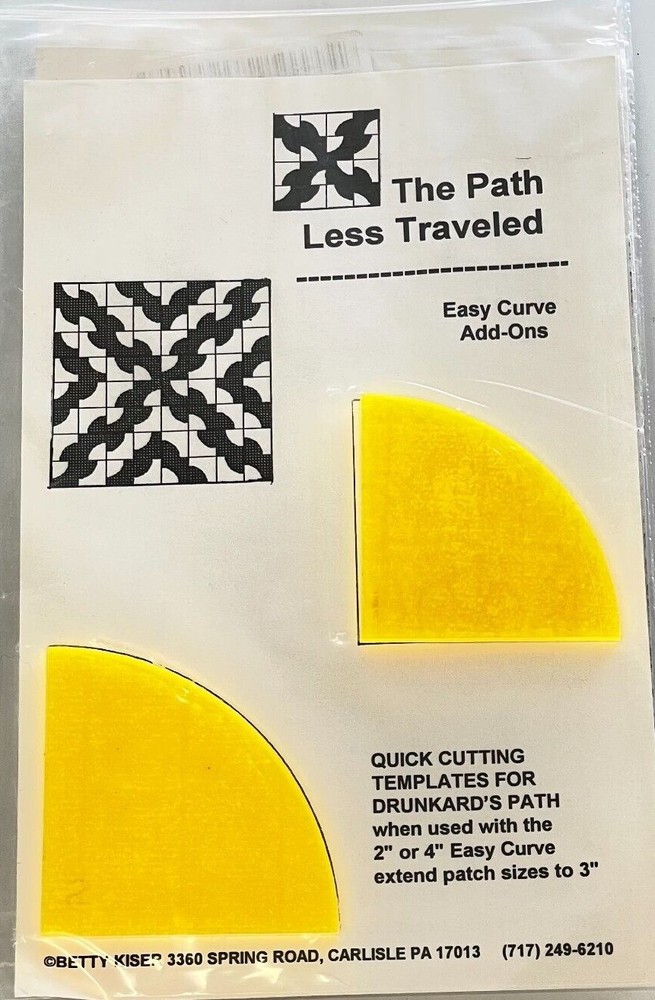 Drunkards Path Curved Template set 2 piece