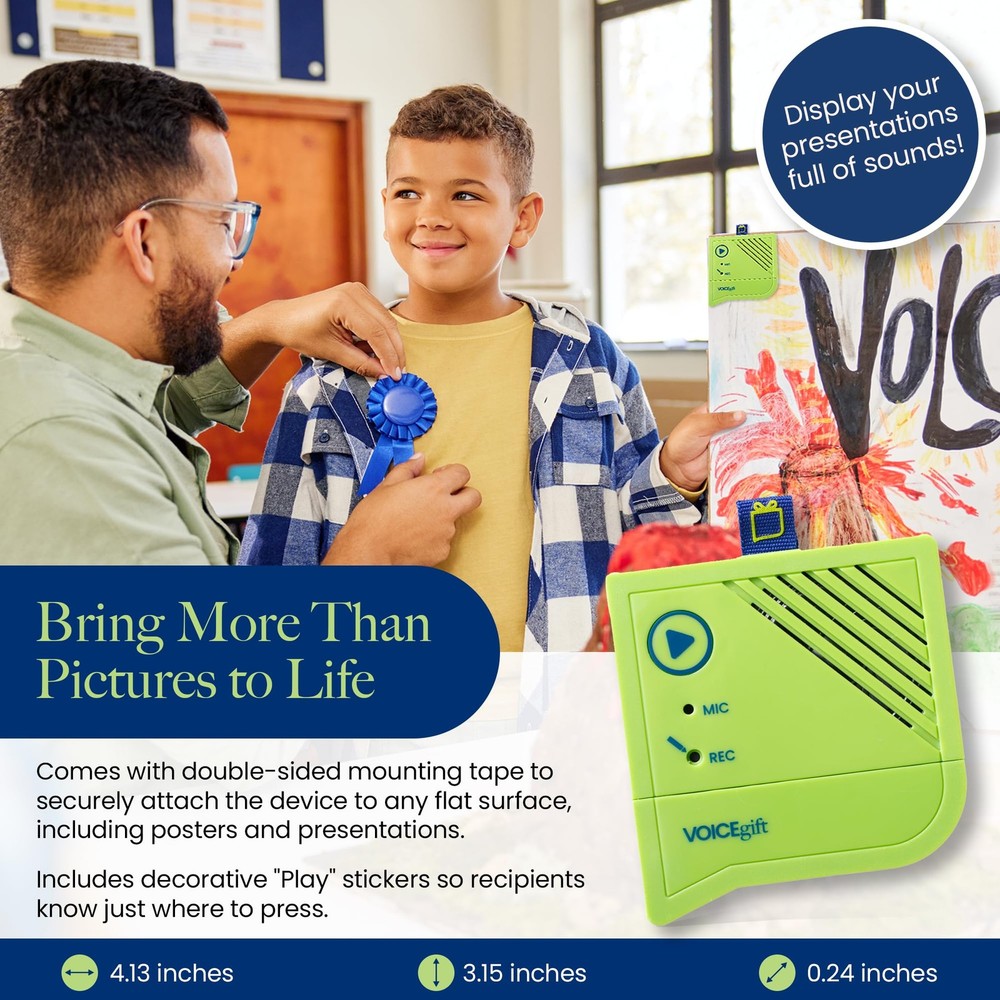 Voice-Over®, 60-Second Voice Recorder with Playback | Digital Audio Recorder ...