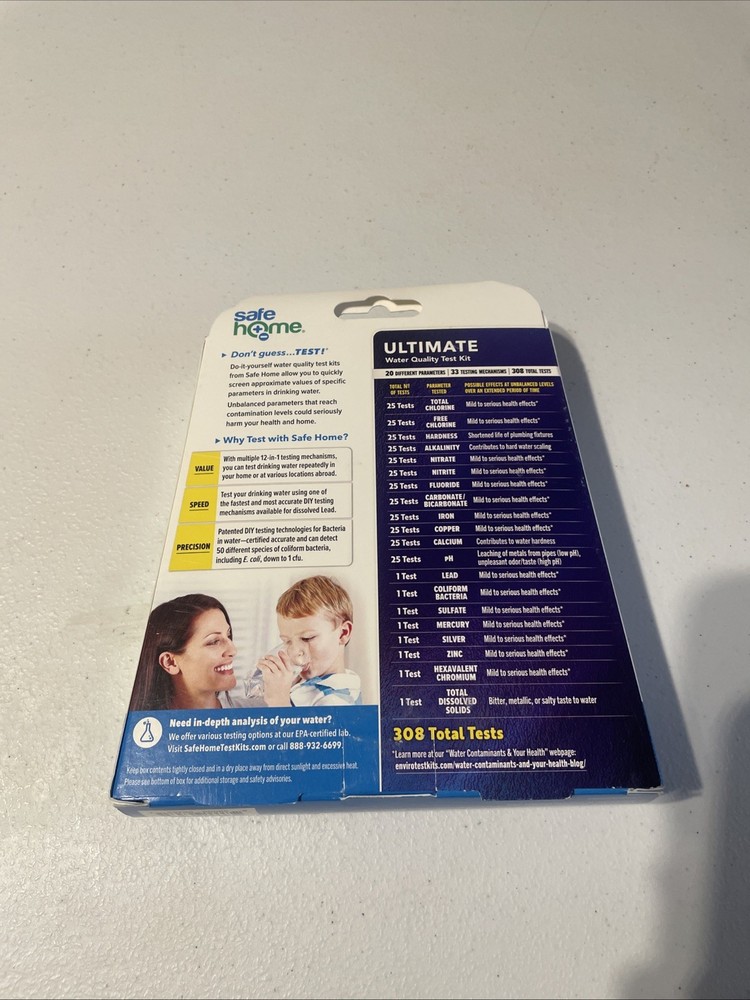 Safe Home Ultimate Water Quality Test Kit 20 Different Parameters 308 Total Test