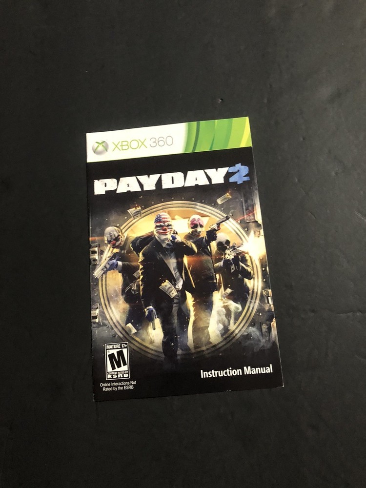 payday 2 xbox 360 Manual Only