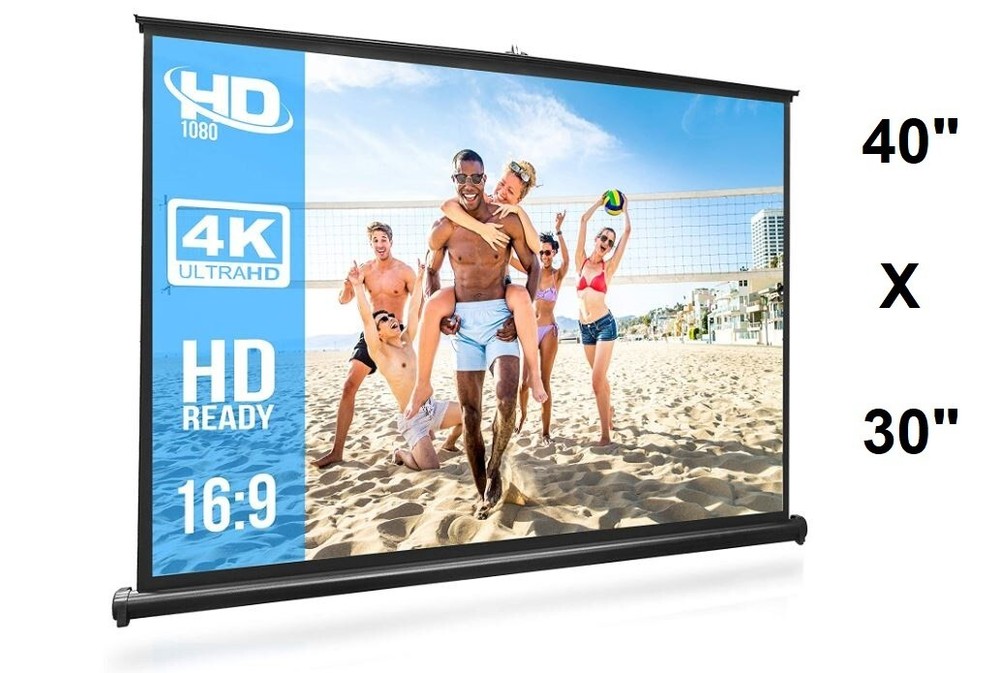 Pyle PRJTP53 40'' x 30'' Mobile Pull-Out Style Portable Projector Screen