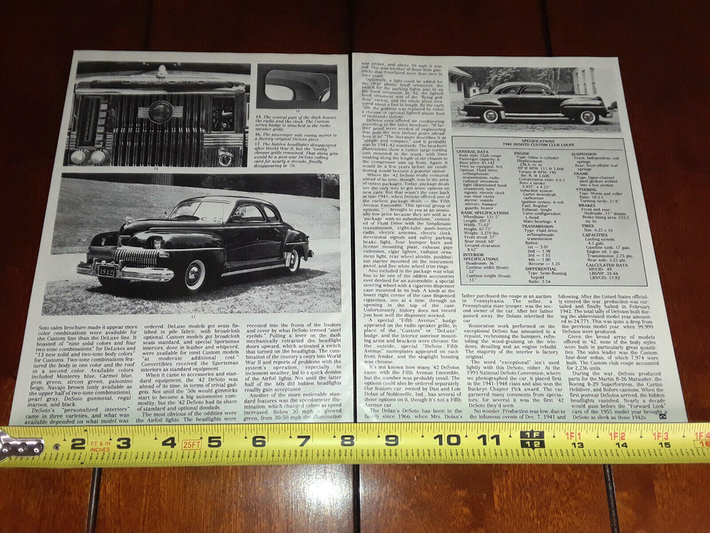 1942 DESOTO ORIGINAL 1994 ARTICLE