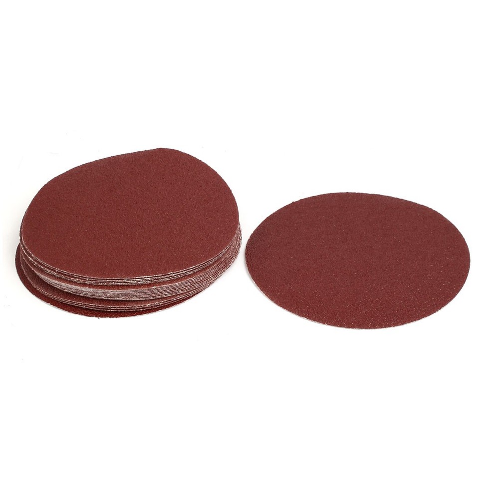 40 Grit 7" Diameter Flocking Sandpaper Hook Loop Sanding Disc 20 Pcs