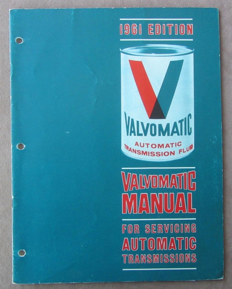 1961 Valvomatic Manual for Servicing Automatic Transmissions Charts by Vehicles