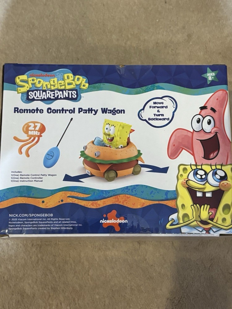 NEW, SPONGEBOB SQUAREPANTS REMOTE CONTROL PATTY WAGON