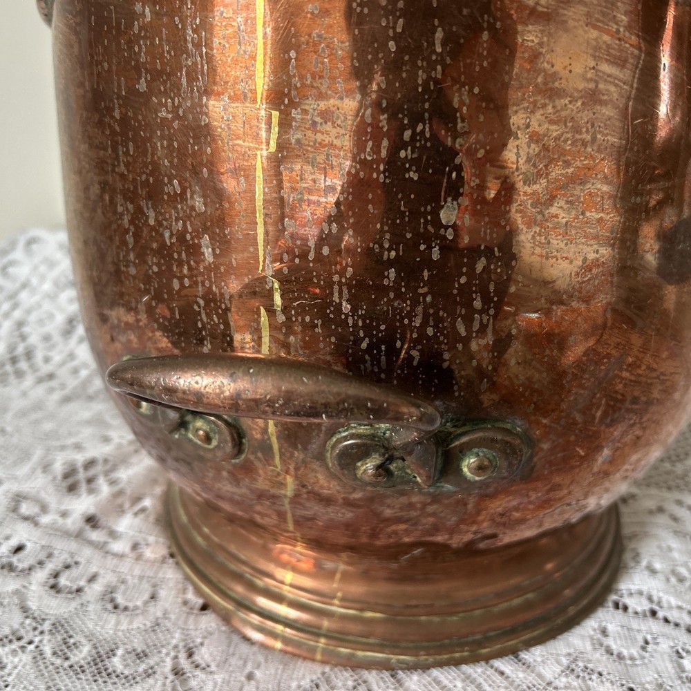 Victorian Copper Helmet Coal Scuttle