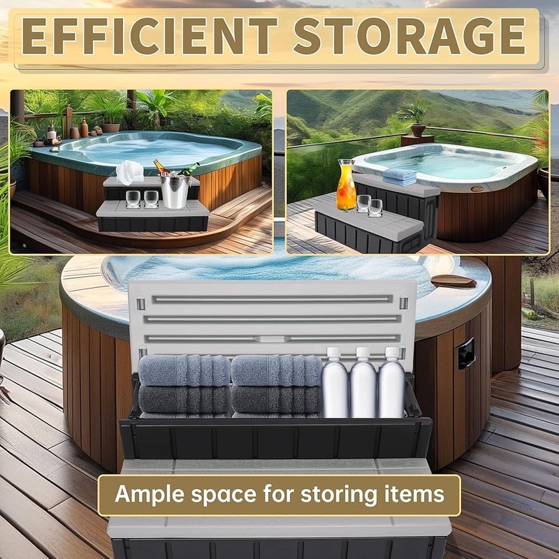 Universal Spa Step Non Slip Plastic Storage Easy Assembly Versatile Use