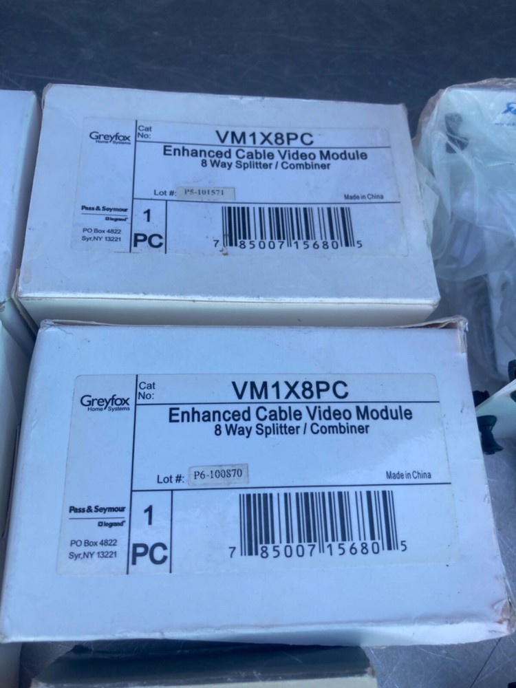 Lot of cable splitters telecom phone modules amplifier