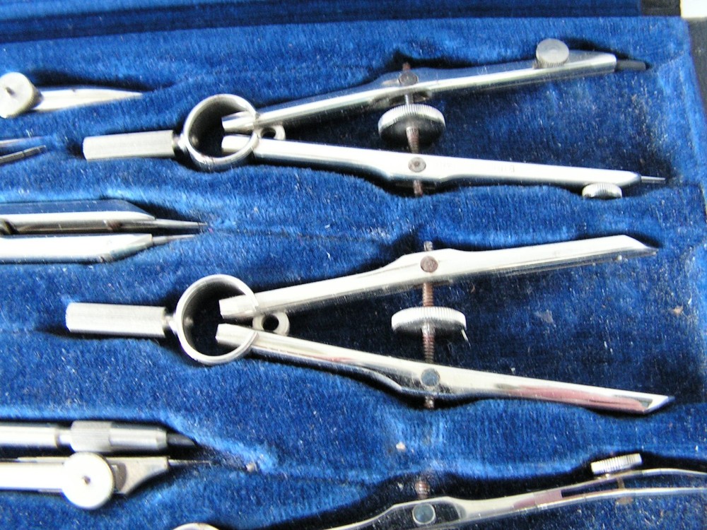 VINTAGE Draughtsman's / Engineers TECHNICAL DRAWING INSTRUMENTS Made in GERMANY