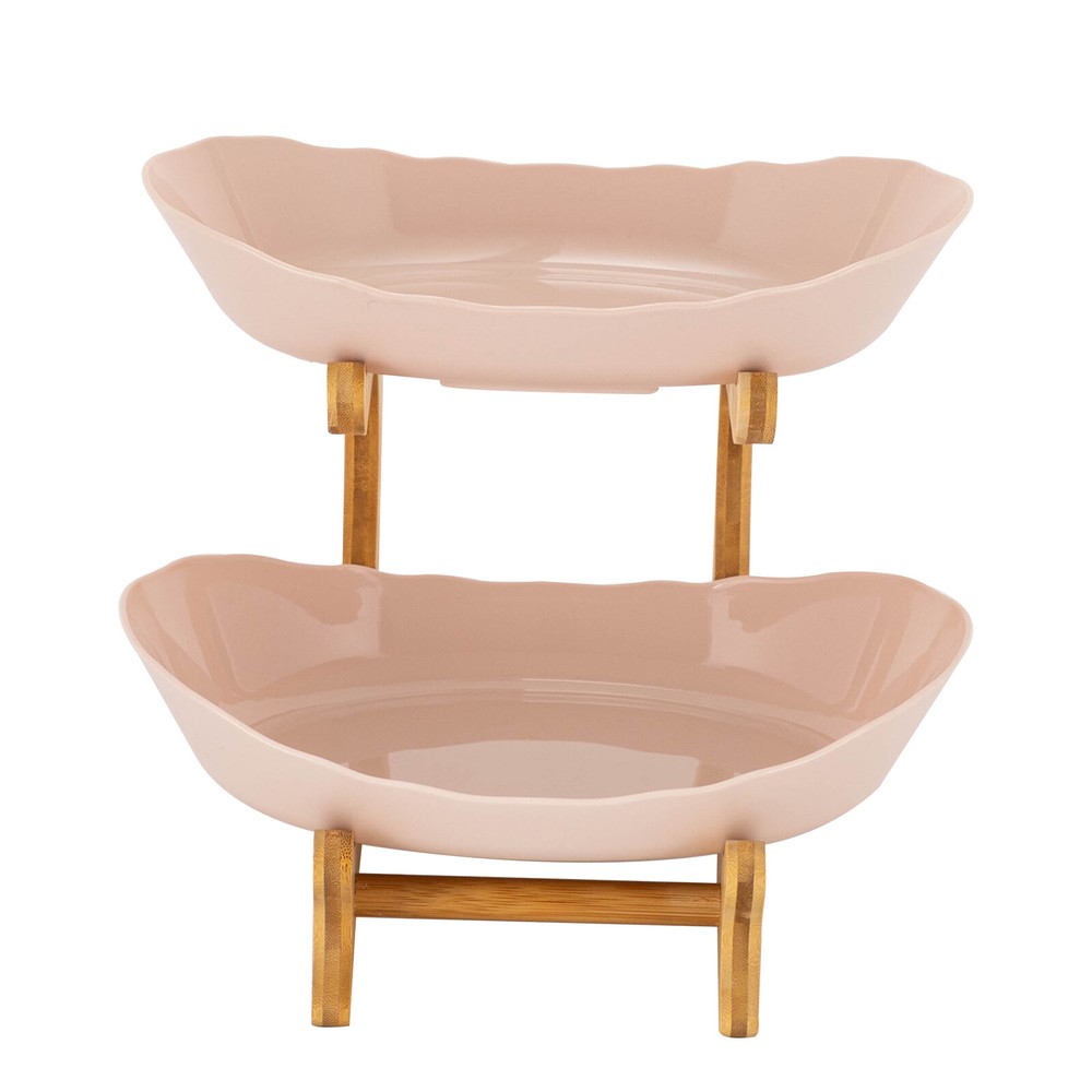 2 Tier Fruit Bowl, Fruit Basket Stand, Fruit Serving Tray