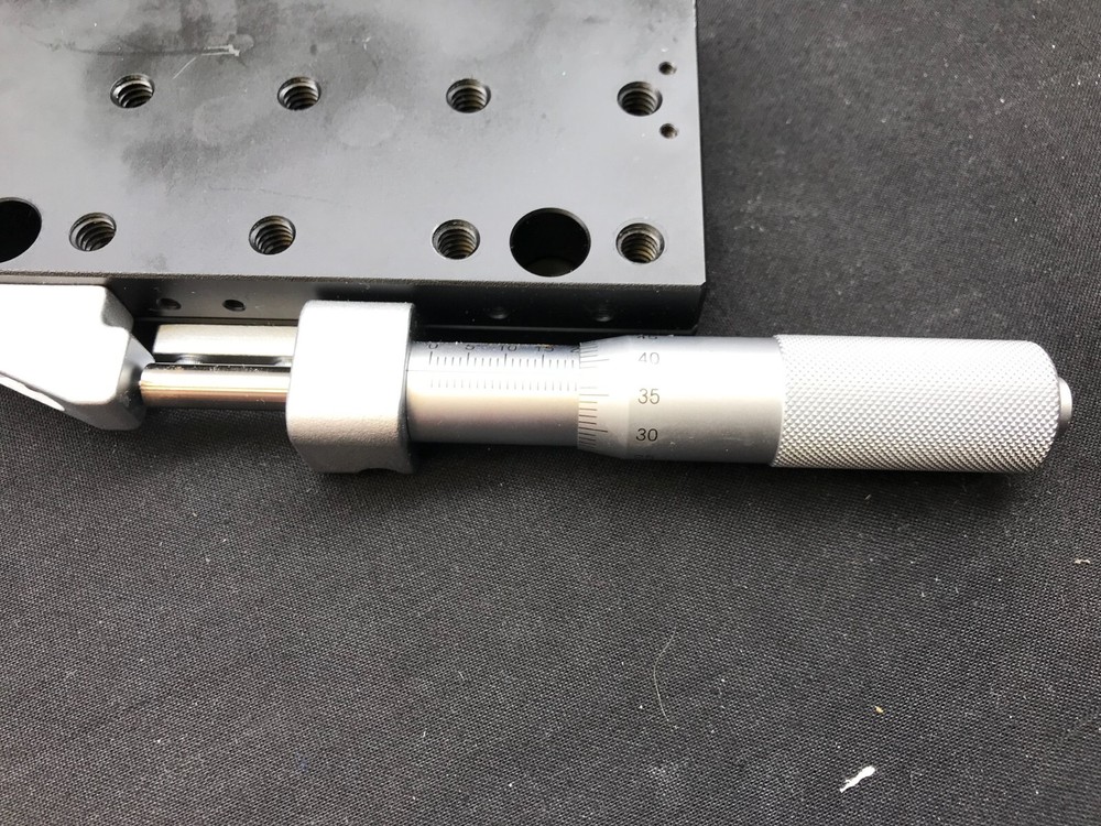 OptoSigma Linear Side Micrometer Translation Stage 65X120mm X-Axis Optic Stage