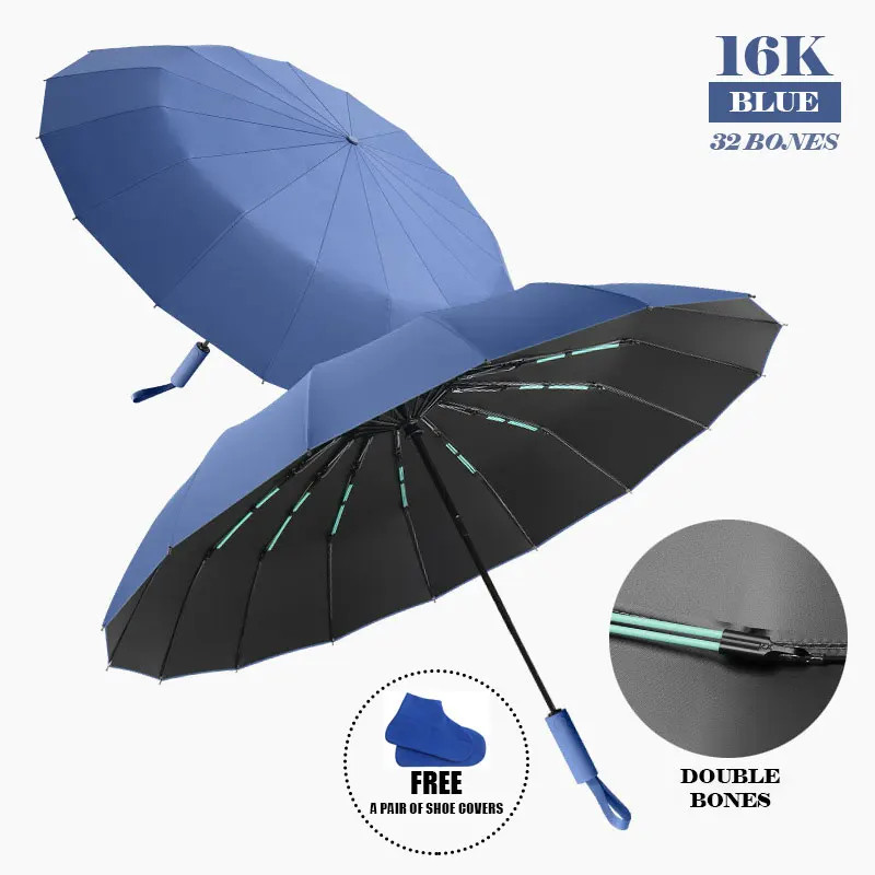 Automatic Folding Umbrella 16K Windproof Large UV Resistant Business Use