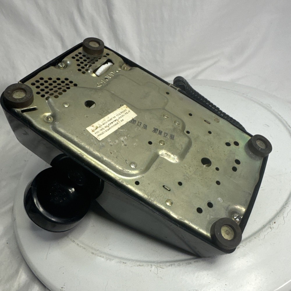Vintage Black Comdial Push Button Desktop Telephone - Black