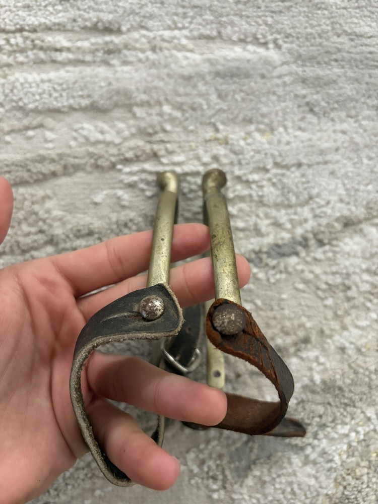 Vtg NEVER RUST England Riding Spurs & Leathers