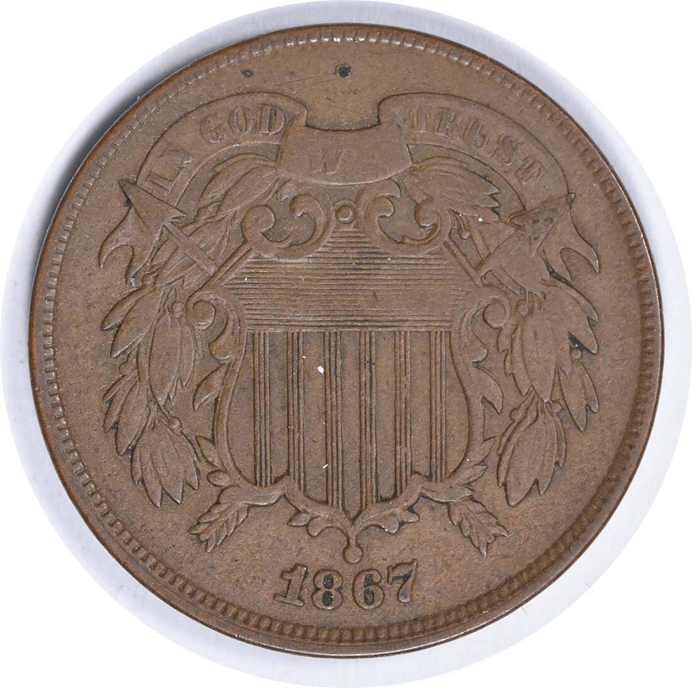 1867 Two Cent Piece DDO FS-101 VF Uncertified #835