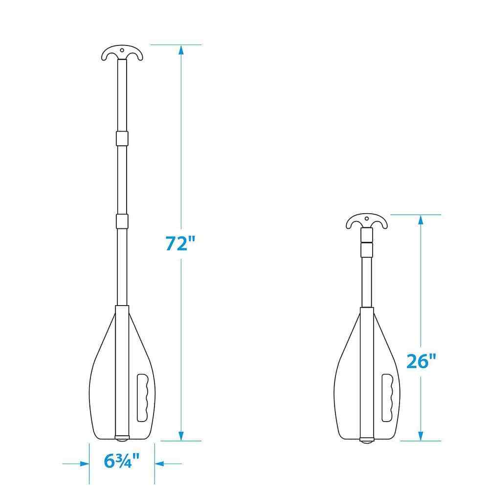 72 in. Telescoping Paddle Orange