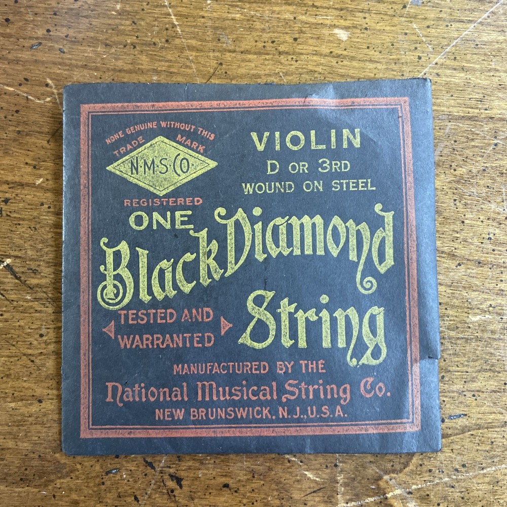 Black Diamond Violin String Violin D String National Musical String Co.