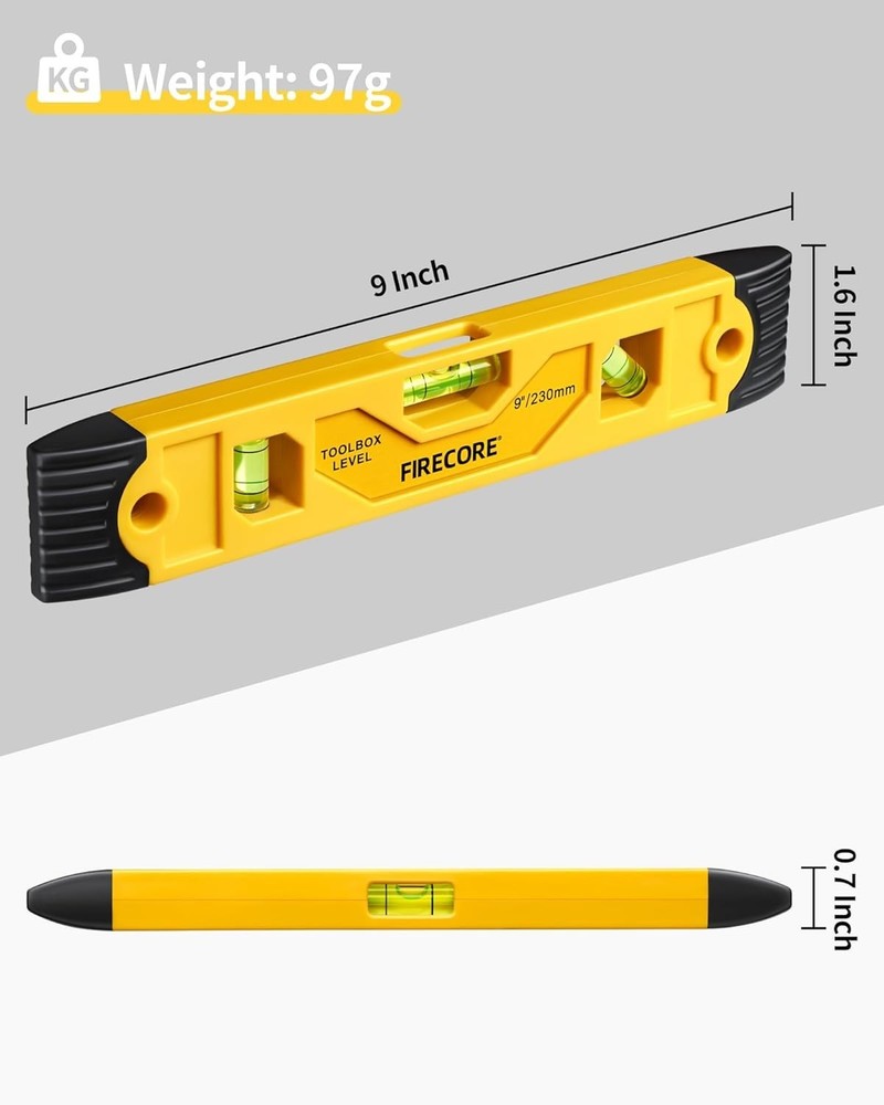 9-Inch Magnetic Torpedo Level: Precision Tool for DIY and Construction Projects