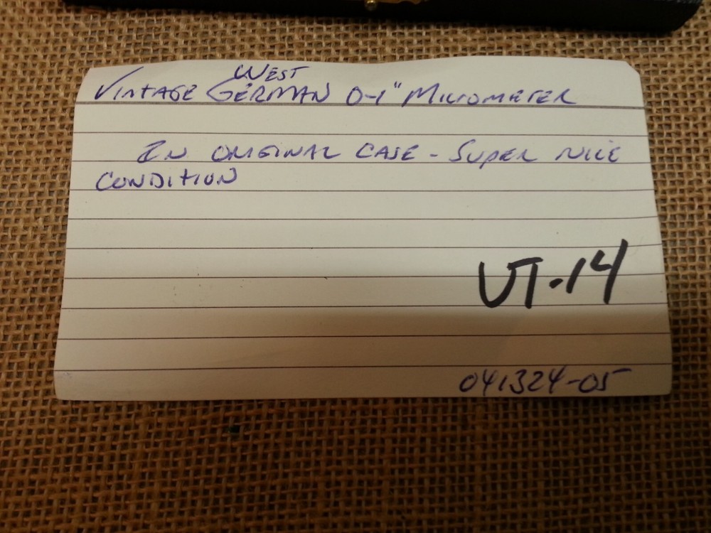 Vintage German MFG 0-1" Micrometer in Original Box