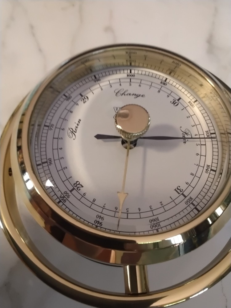 Weems and plath skipjack gimbal clock barometer