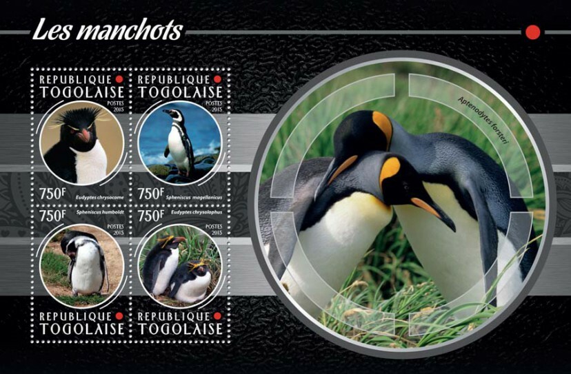 2015 TOGO MNH. PENGUINS   |  Y&T Code: 4486-4489  |  Michel Code: 6679-6682