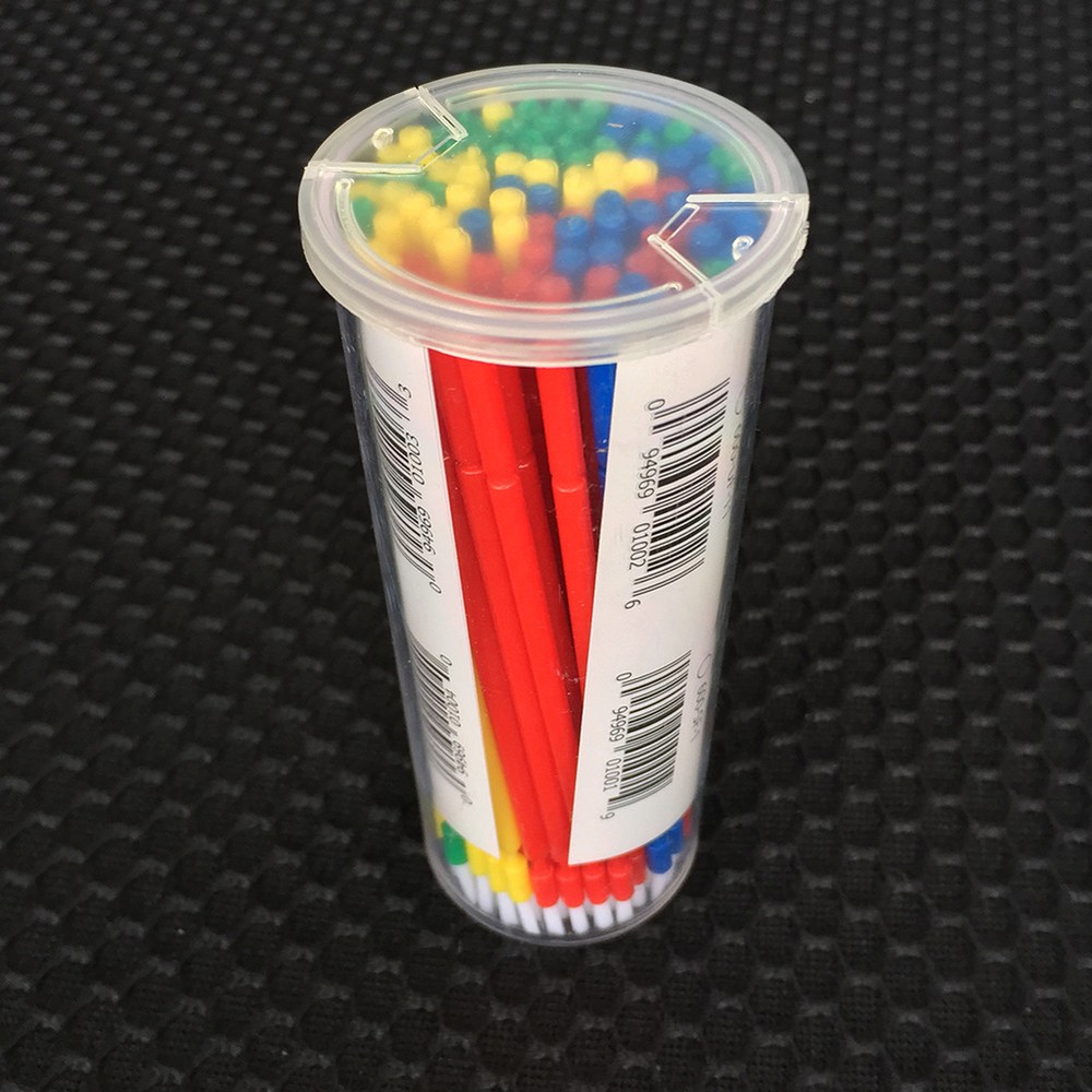 200Pcs Dental Disposable Micro Brush Bendable Applicator 4 Assorted Regular 10CM