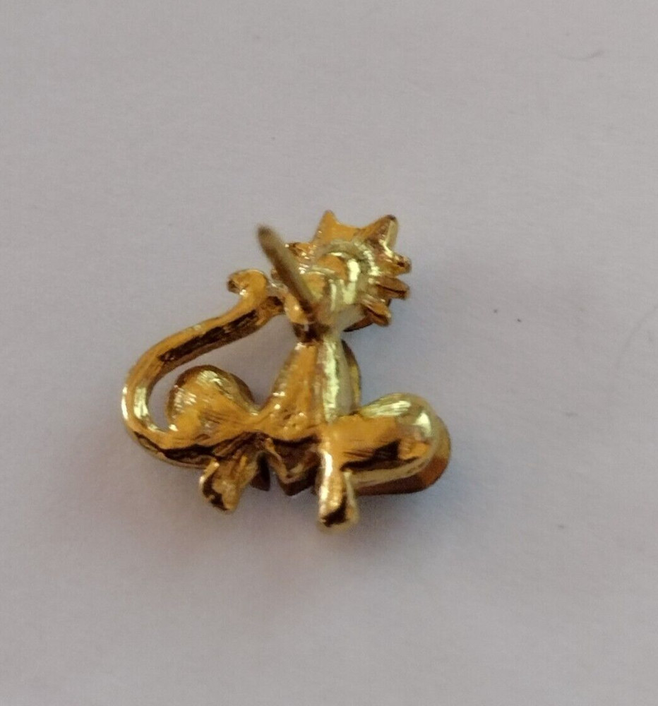 Black Cat Sparkling Accent Small Tack Pin