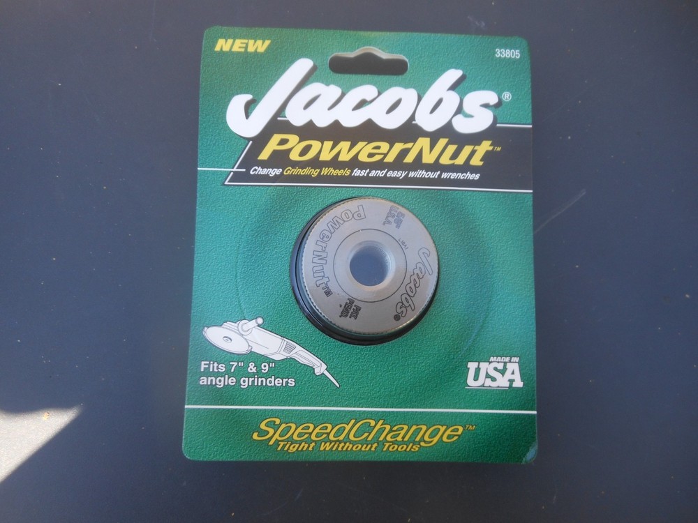 Jacobs #33805 "POWERNUT" SpeedChange - Change Grinding Wheels Fast With No Tool