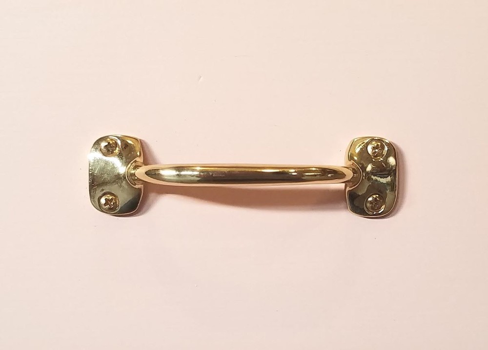 3-1/4" Center Front Mount Solid Brass Hoosier Pull
