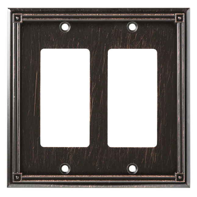 (5 Pack) Ruston Double Decorator Wall Plate Venetain Bronze