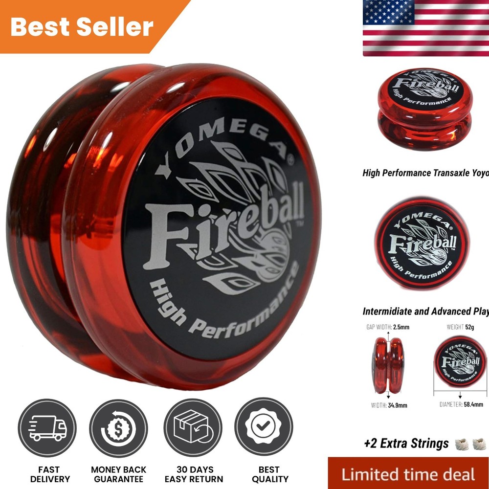 Fireball Advanced Performance Yoyo - Durable Design with Extra Strings Included