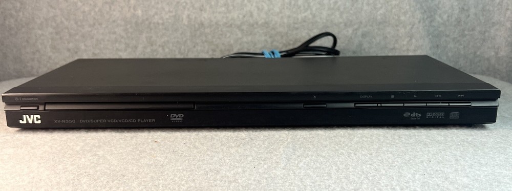 JVC DVD Player + Remote Control XV-N350 Black Tested EUC