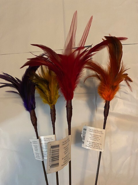 GO CAT KITTY DUSTER 18 " INTERACTIVE CAT TEASER TOY 2 COUNT