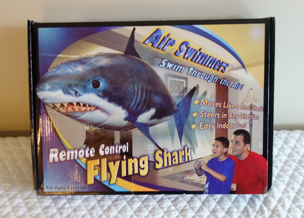 New Open Box AIR SWIMMERS Remote Control Flying Shark