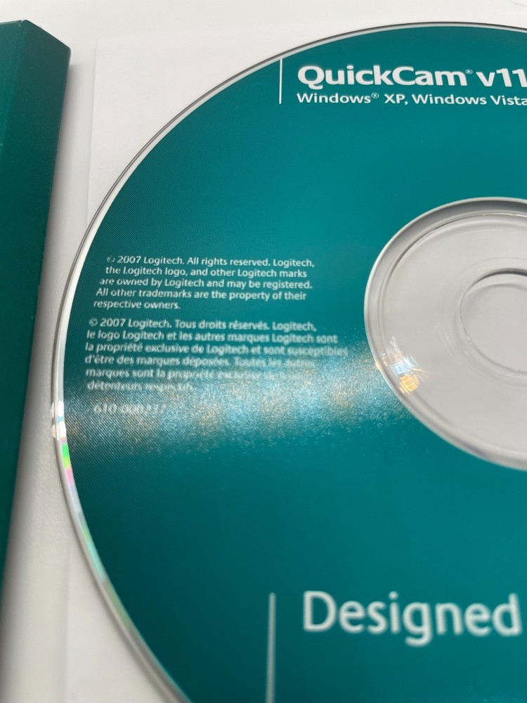 Logitech QuickCam v11.5 Webcam Driver Installation Software CD Disc