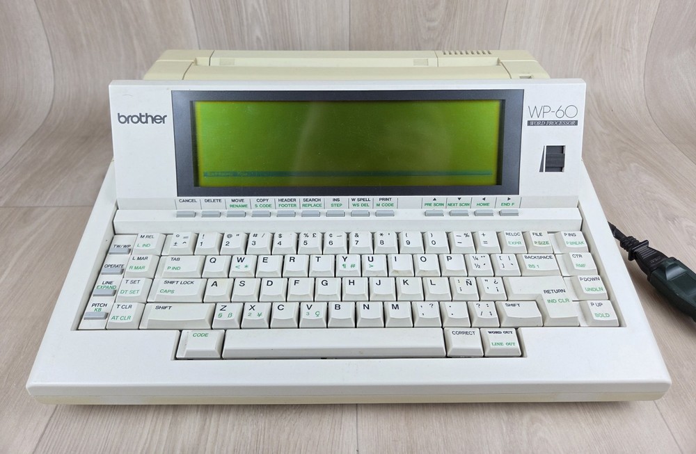 Brother WP60 Portable Word Processor Electronic Typewriter Powers On READ