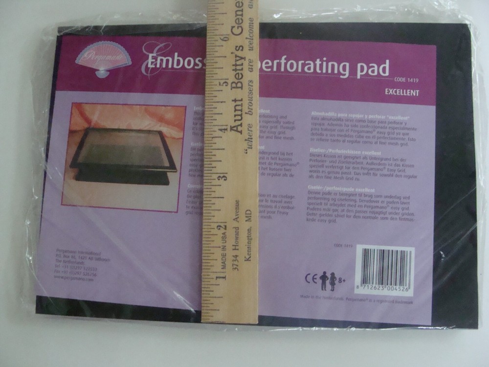 NIP Embossing/Perforating Pad By Pergamano Code 1419 Netherlands