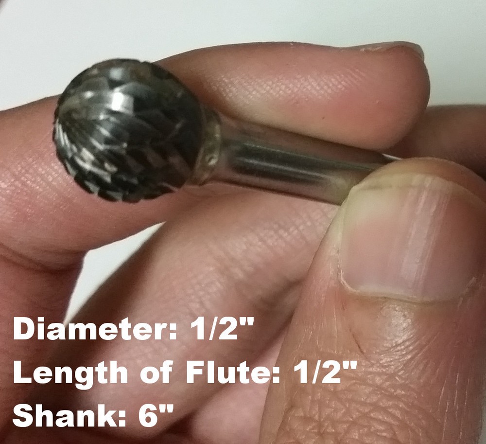 SD5L6 Carbide Burr Cylinder Head Porting Tool Ball Car Engine Manifold Header