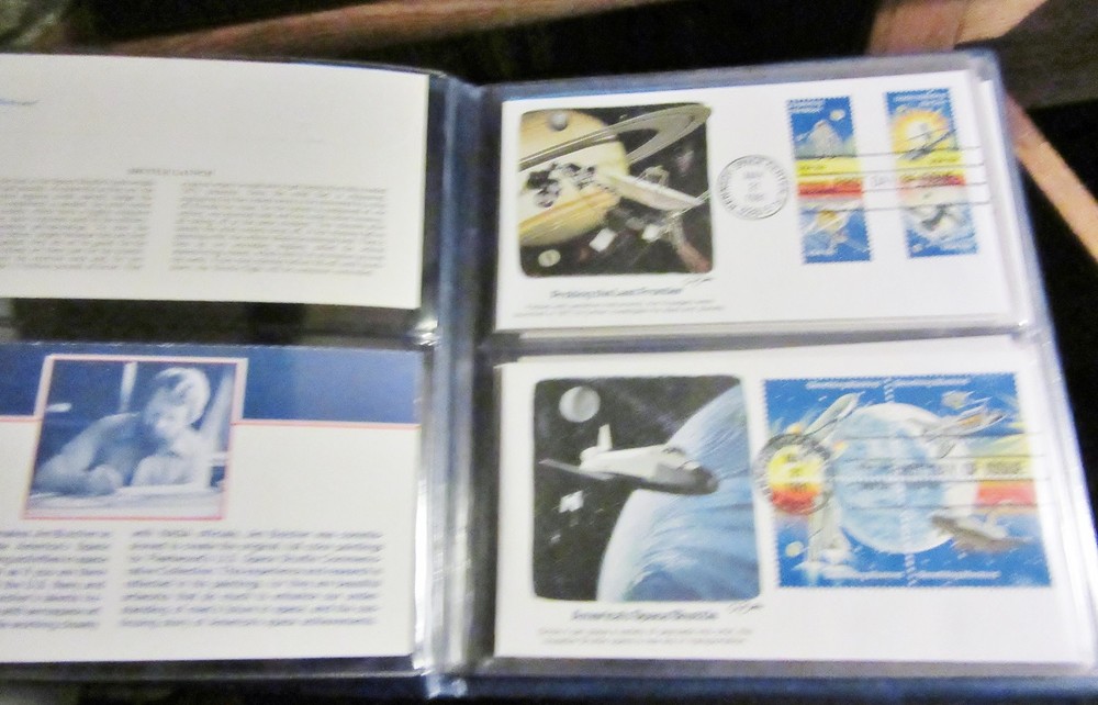 Space program Shuttle NASA Cover stamps Book rocket 1981
