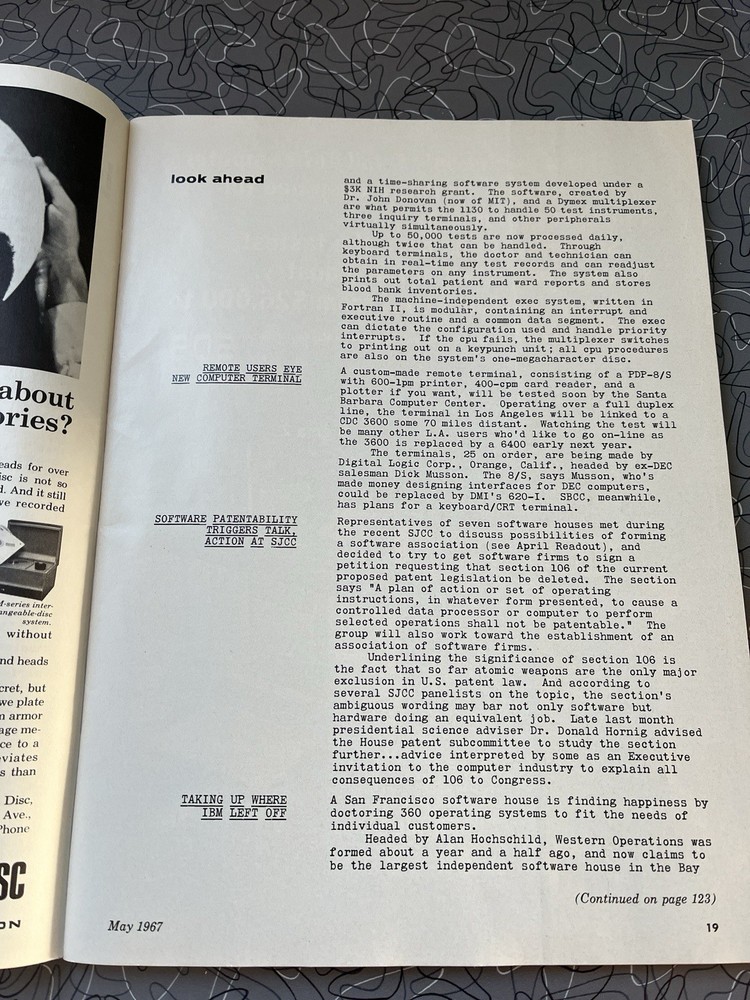 Vintage DATAMATION MAGAZINE May 1967 - Computers IBM UNIVAC