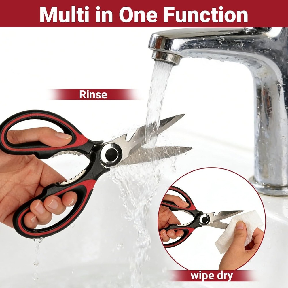 2 Pack Heavy Duty Kitchen Shears Stainless Steel