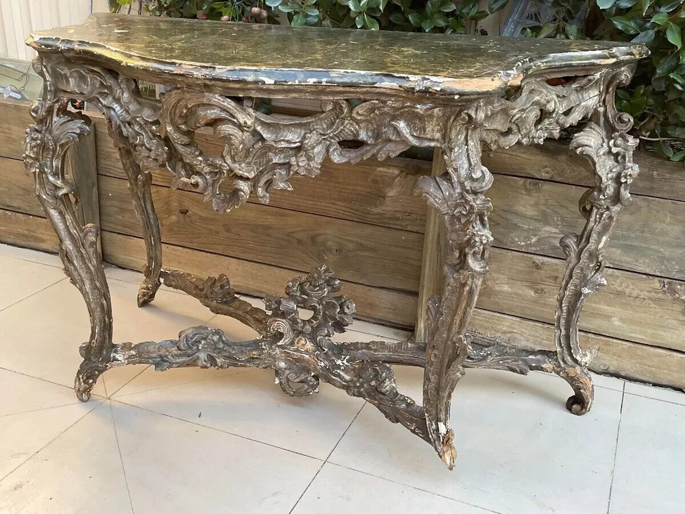 17th Century ANTIQUE Rococo Large Console Table 1660s