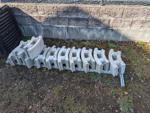 Round Concrete Block Brick Plastic Mold Set Ground Circle Module Mould 110 cm