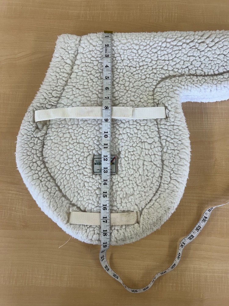 White Medallion English Saddle Pad